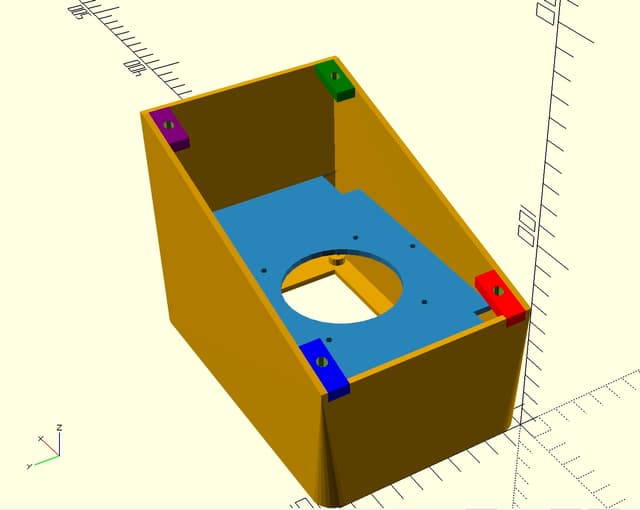 CAD render of the scanner enclosure