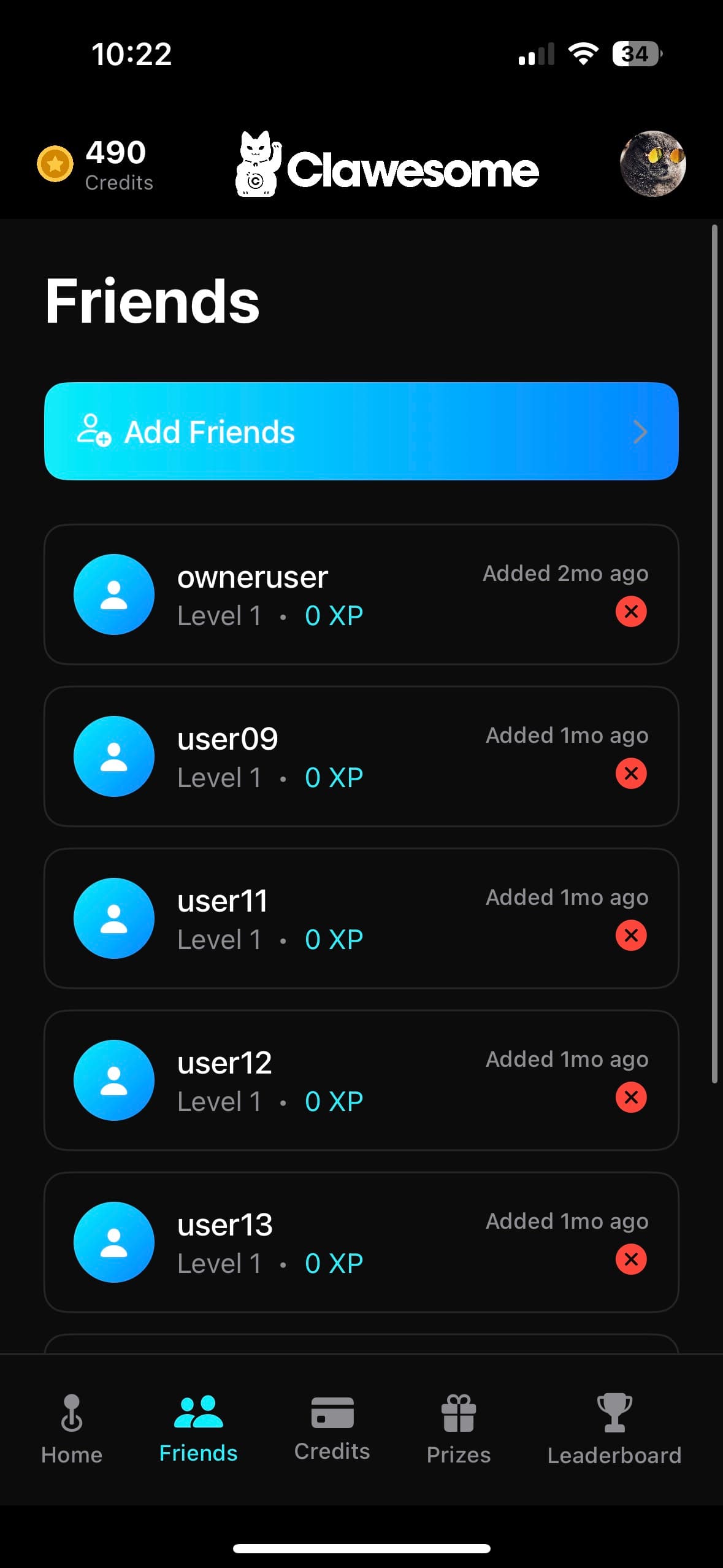 ClawNet Friends List