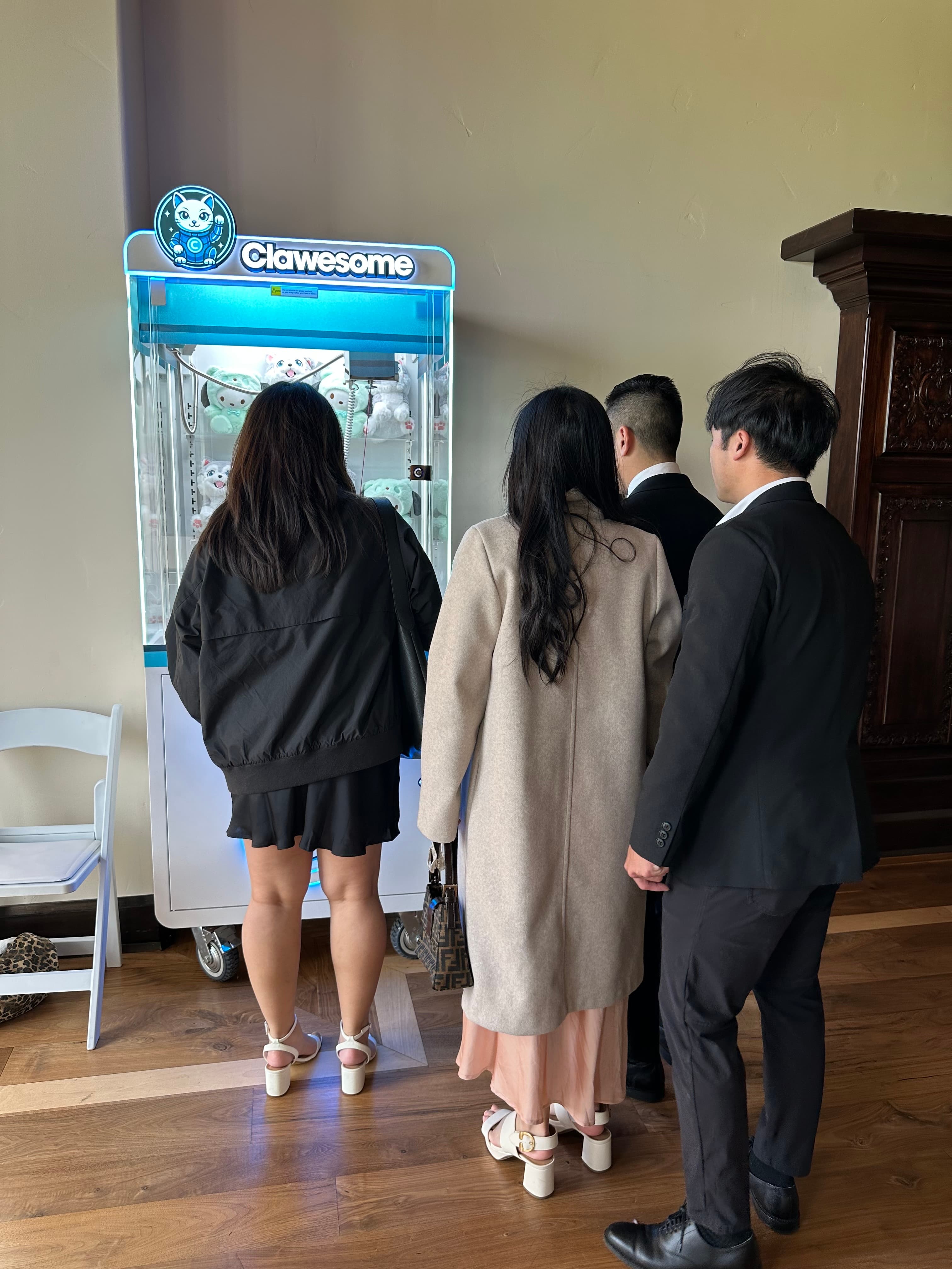 Claw machine at a wedding